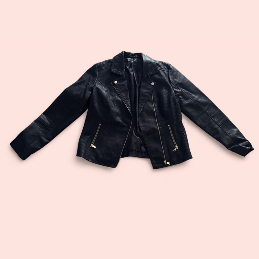 Baccini Black Leather Jacket